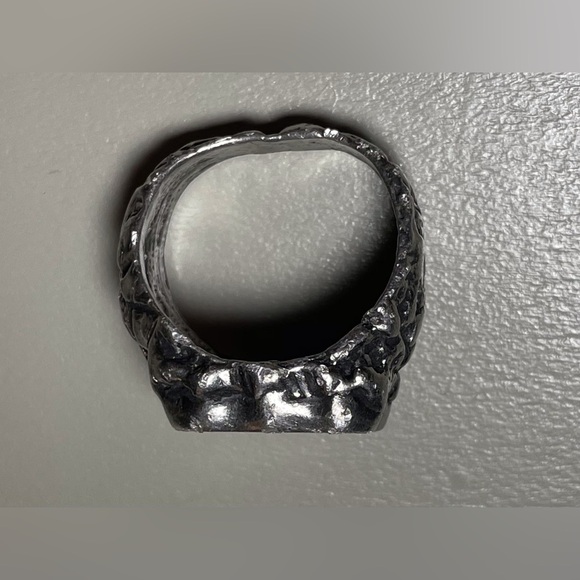 Route 66 Men's Ring -Hand Carved Pewter Biker's Very Heavy Ring Size 9 - Picture 4 of 6